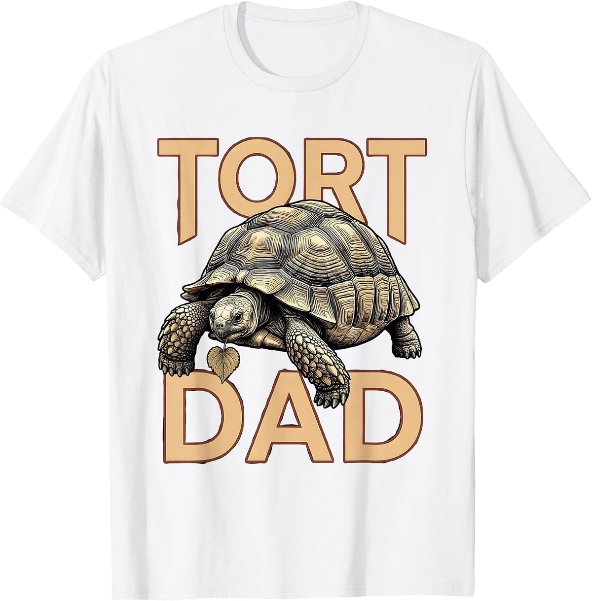 Men's Tort Dad Sulcata Tortoise Funny Reptile Lover Gift T-Shirt - White