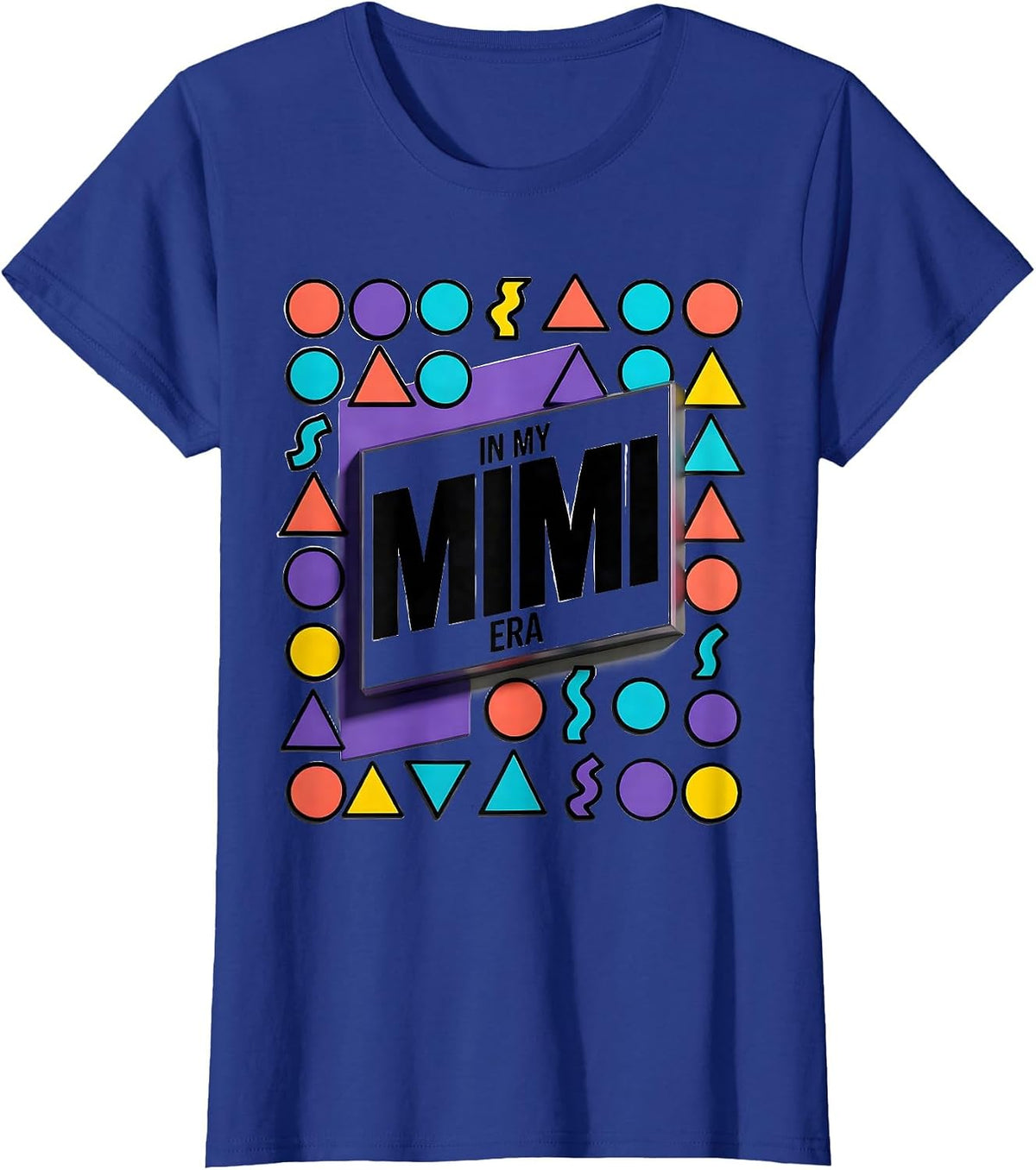 Women's In My Mimi Era Retro Groovy Mothers Day Gift for Mom T-Shirt - Royal Blue
