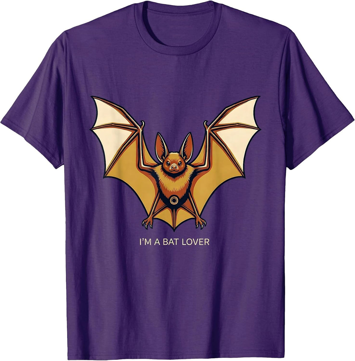 I'm A Bat Lover Funny Bat Enthusiast Wildlife Conservation T-Shirt - Purple