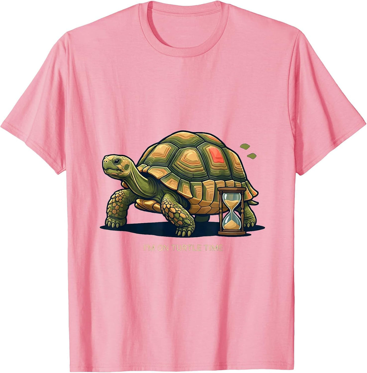 Men's I’m On Turtle Time Funny Turtle Lover Gift Tortoise Humor T-Shirt - Pink