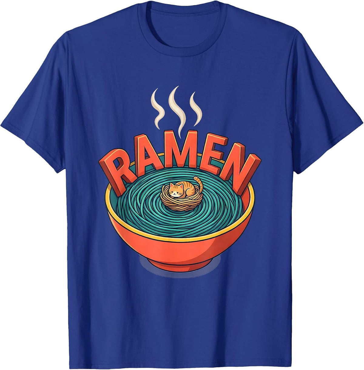 RAMEN Kawaii Cat Anime Funny Japanese Noodle Lover Gift T-Shirt - Royal Blue