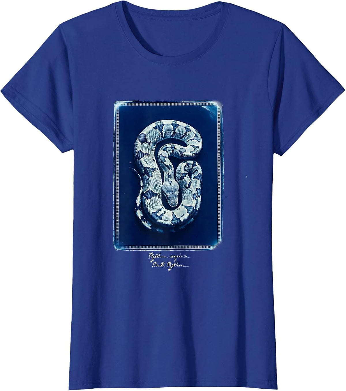 Women's Python regius Ball Python Funny Snake Owner Reptile Lover T-Shirt - Royal Blue