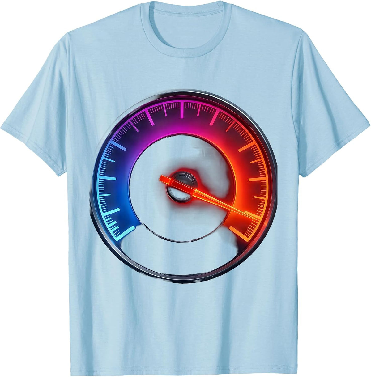 Men's ADHD Awareness Redline Speedometer Graphic T-Shirt - Baby Blue