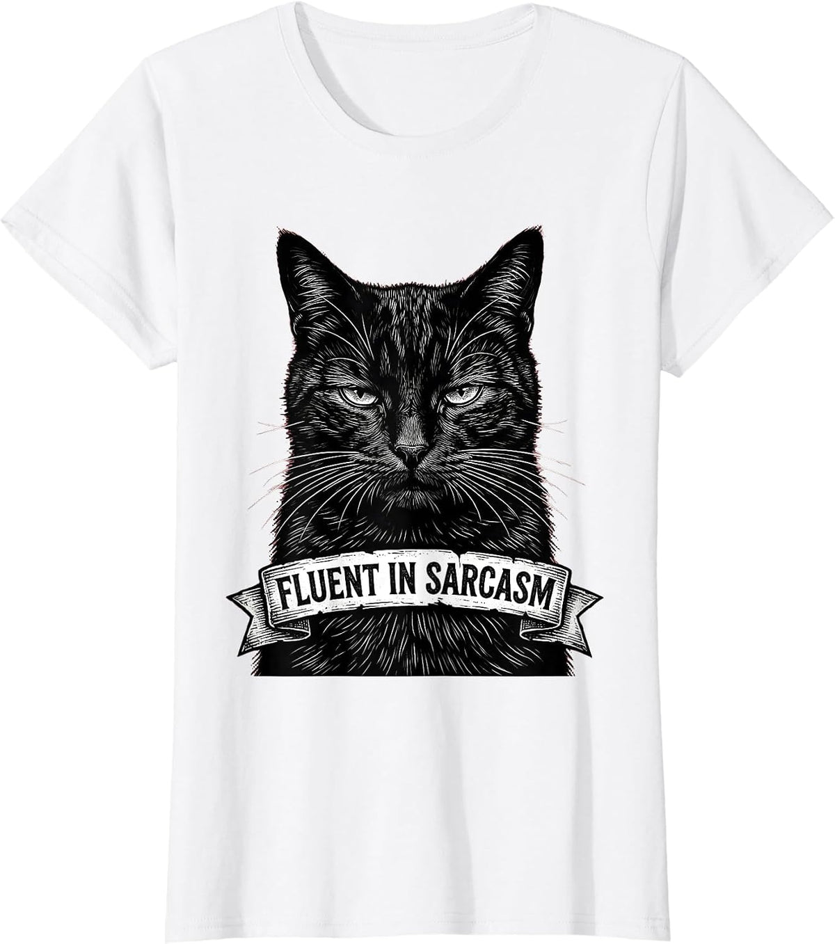 Fluent In Sarcasm Funny Witty Humor Design T-Shirt - White