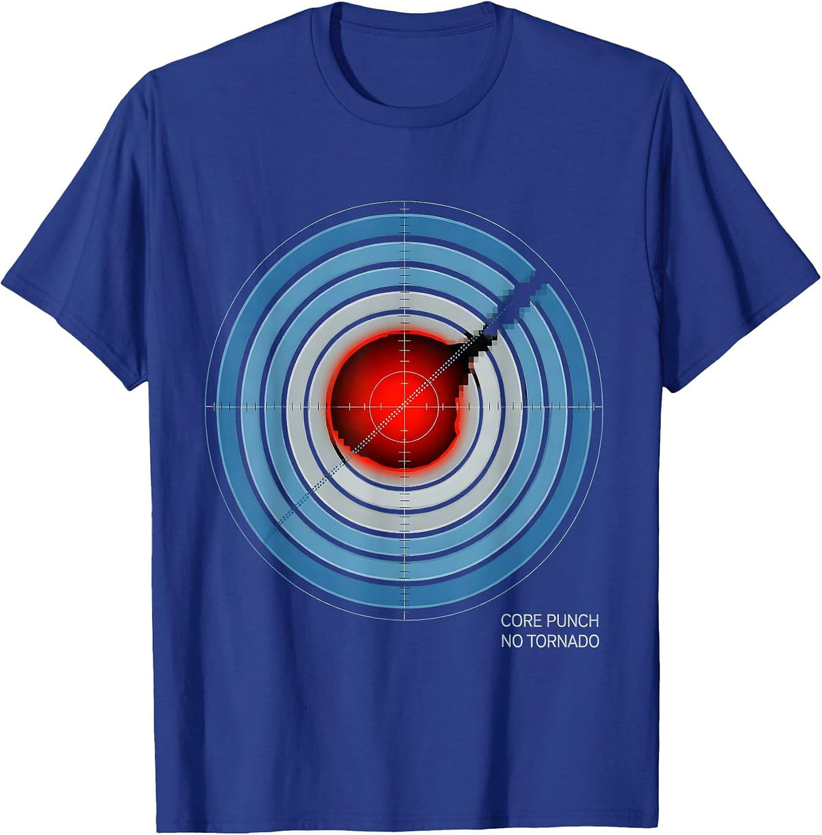 Men's Core Punch, No Tornado Funny Storm Chaser Meteorology T-Shirt - Royal Blue