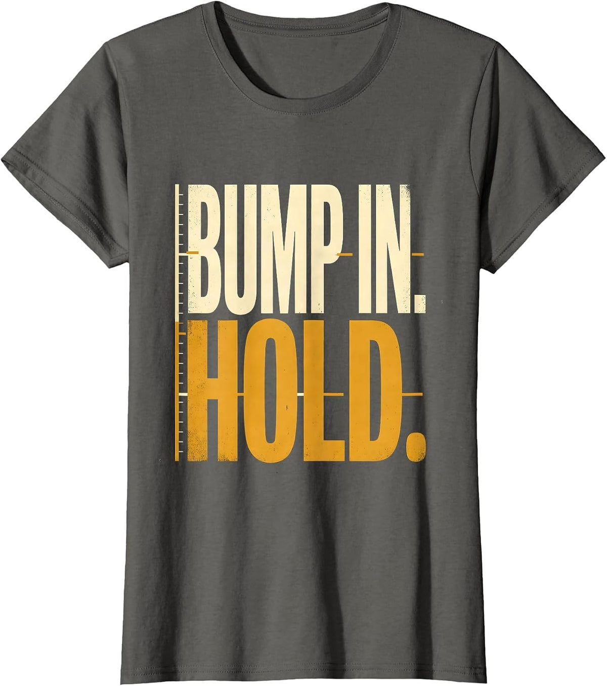 Women's Bump In. Hold. Patriotic Drag Racing RC Car Enthusiast Humor T-Shirt - Asphalt Grey