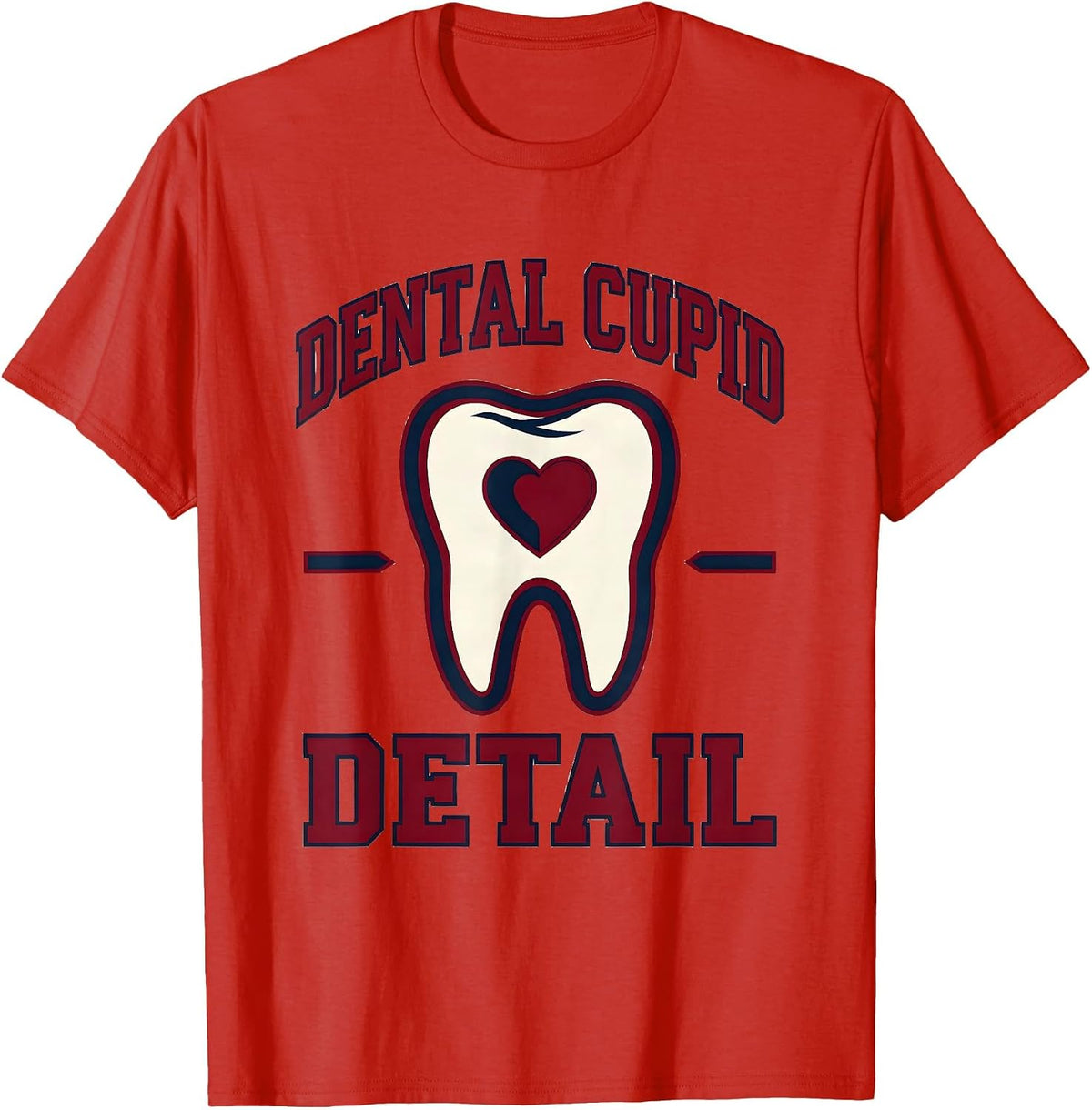 Men's Dental Cupid Detail Funny Dental Professional Valentine T-Shirt - Red
