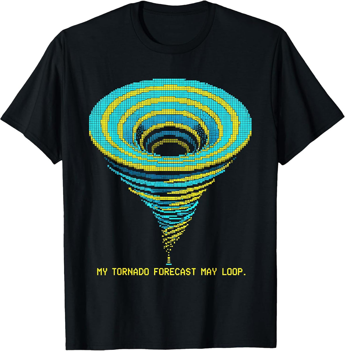 Men's My Tornado Forecast May Loop Funny Storm Chaser Meteorology T-Shirt - Black