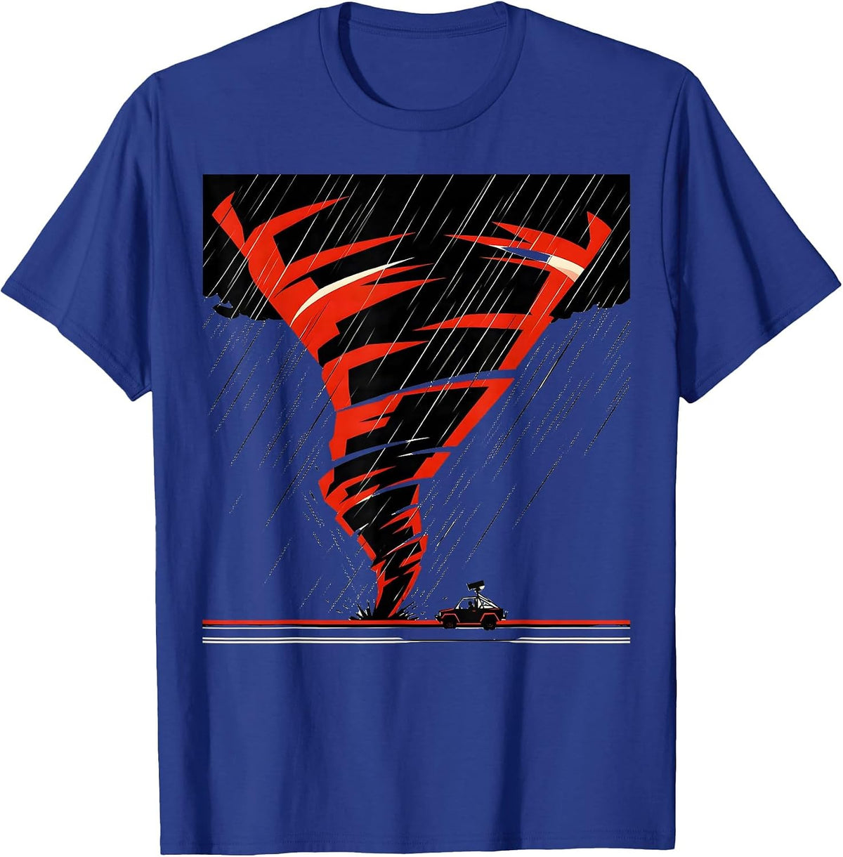 Tornado Funnel Storm Chaser Meteorology Enthusiast T-Shirt - Royal Blue