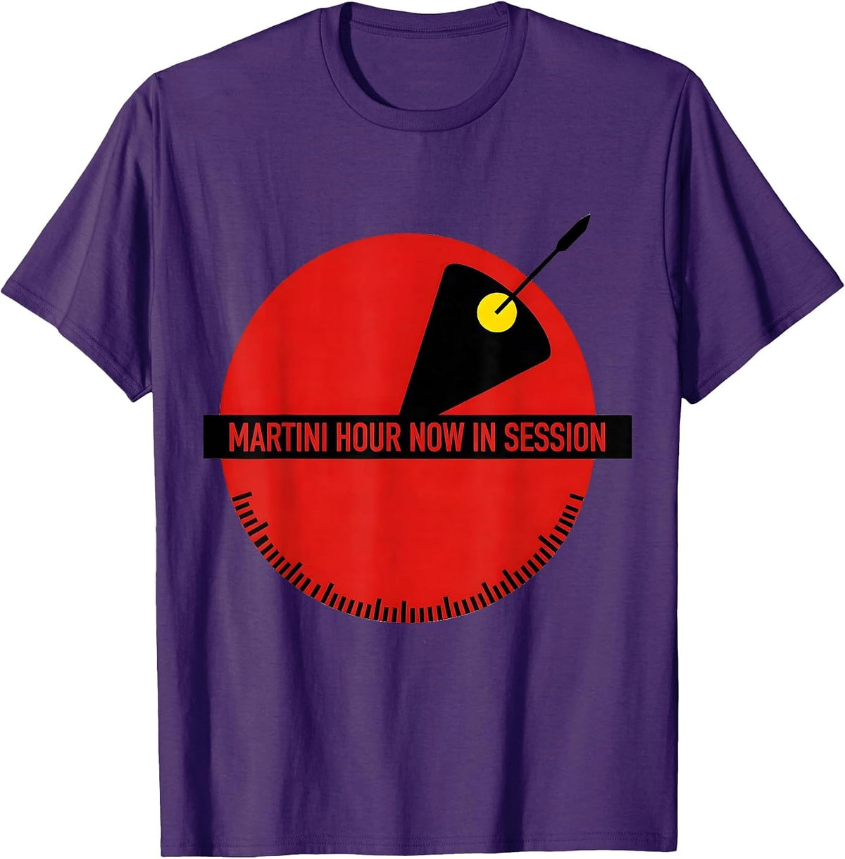 Men's Martini Hour Now In Session Funny Cocktail Lover Humor T-Shirt - Purple