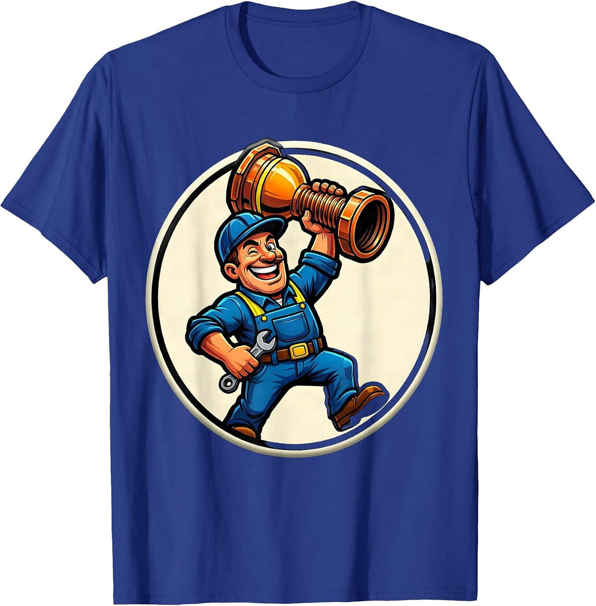 Sealed Plumber Badge Funny Pipefitter Occupation Humor T-Shirt - Royal Blue