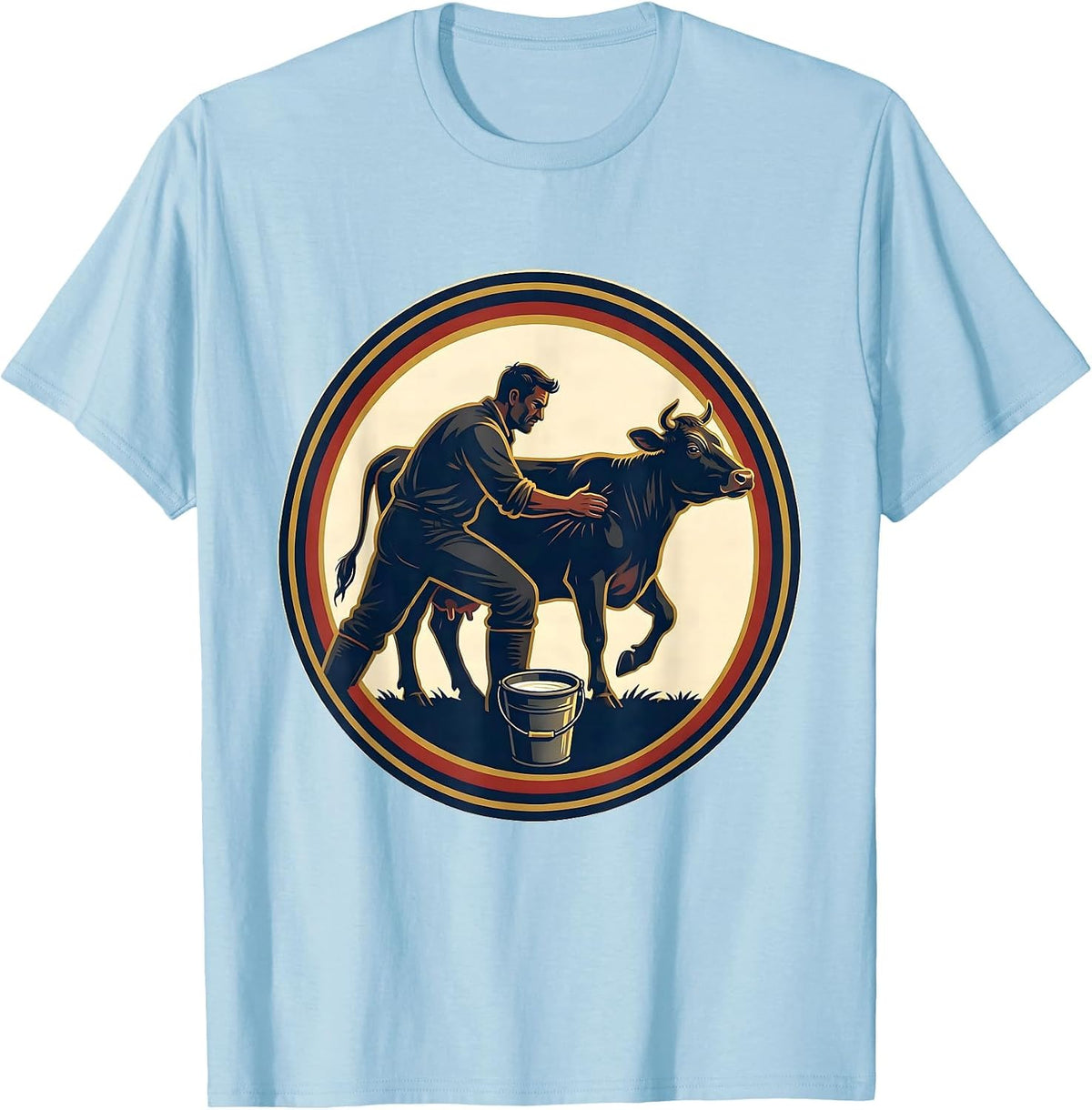 Men's Farm Seal Sarcastic Humor Farmer Ranch Life Gift T-Shirt - Baby Blue