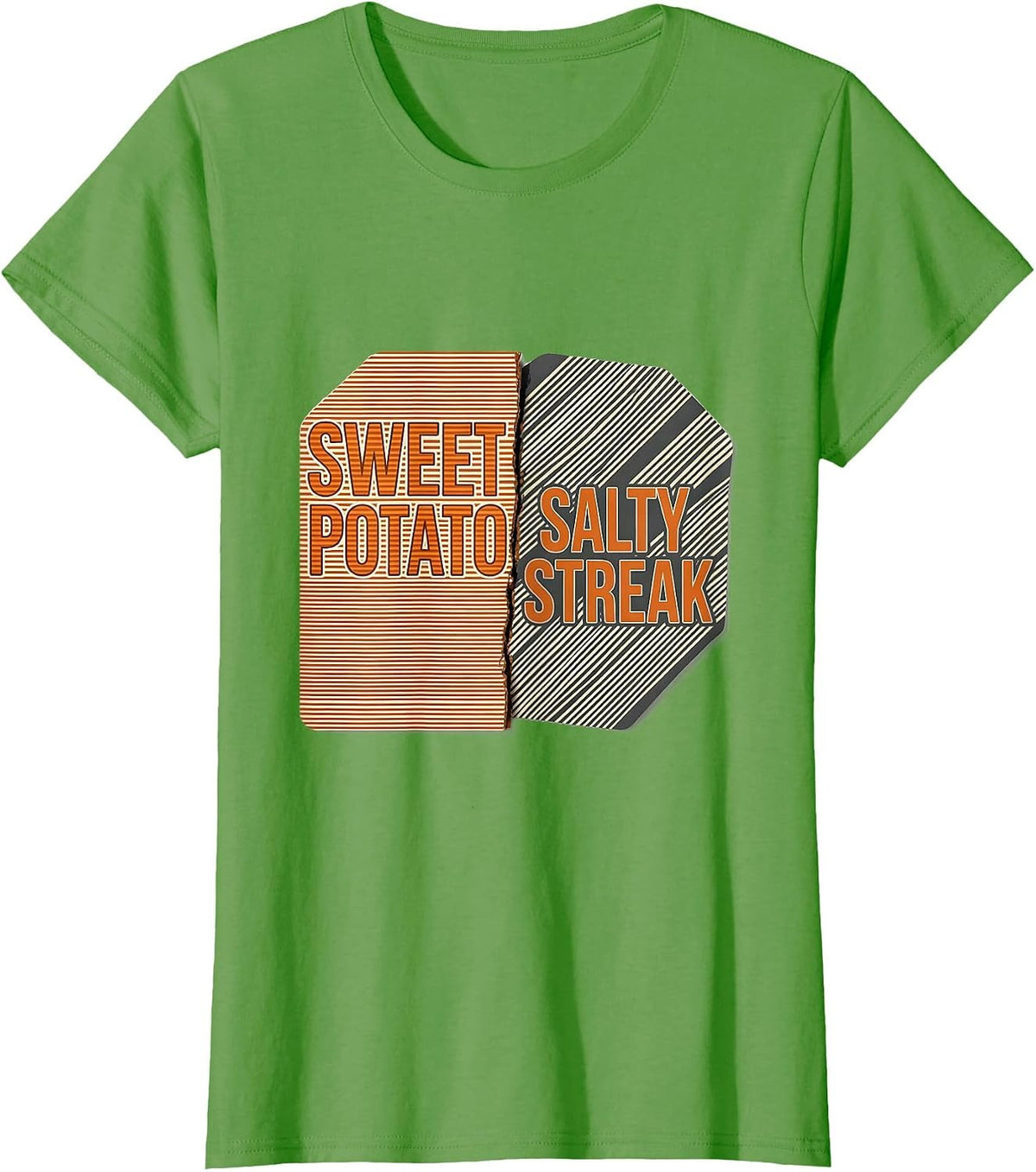 Women's Sweet Potato, Salty Streak Funny Couples Thanksgiving T-Shirt - Grass Green