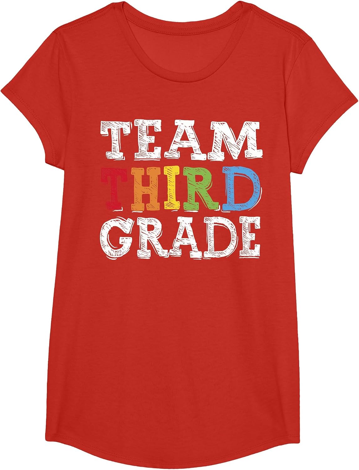 Team 3rd Grade Squad Third Teacher Student Back to School T-Shirt - Girls Red