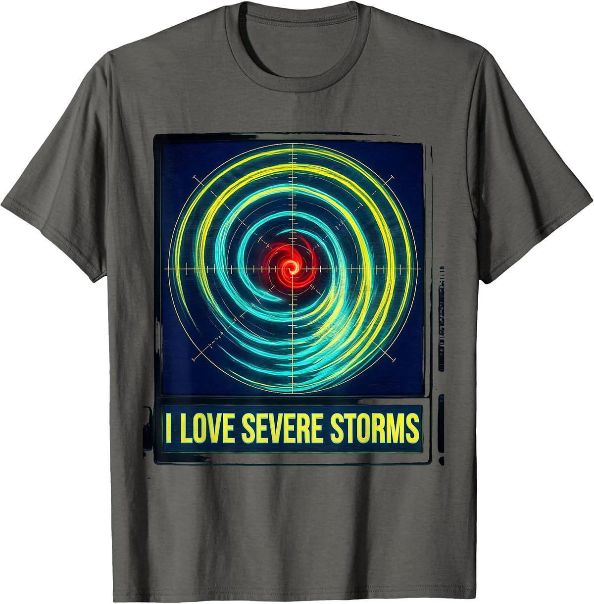 I Love Severe Storms Funny Storm Chaser Tornado Weather T-Shirt - Asphalt Grey