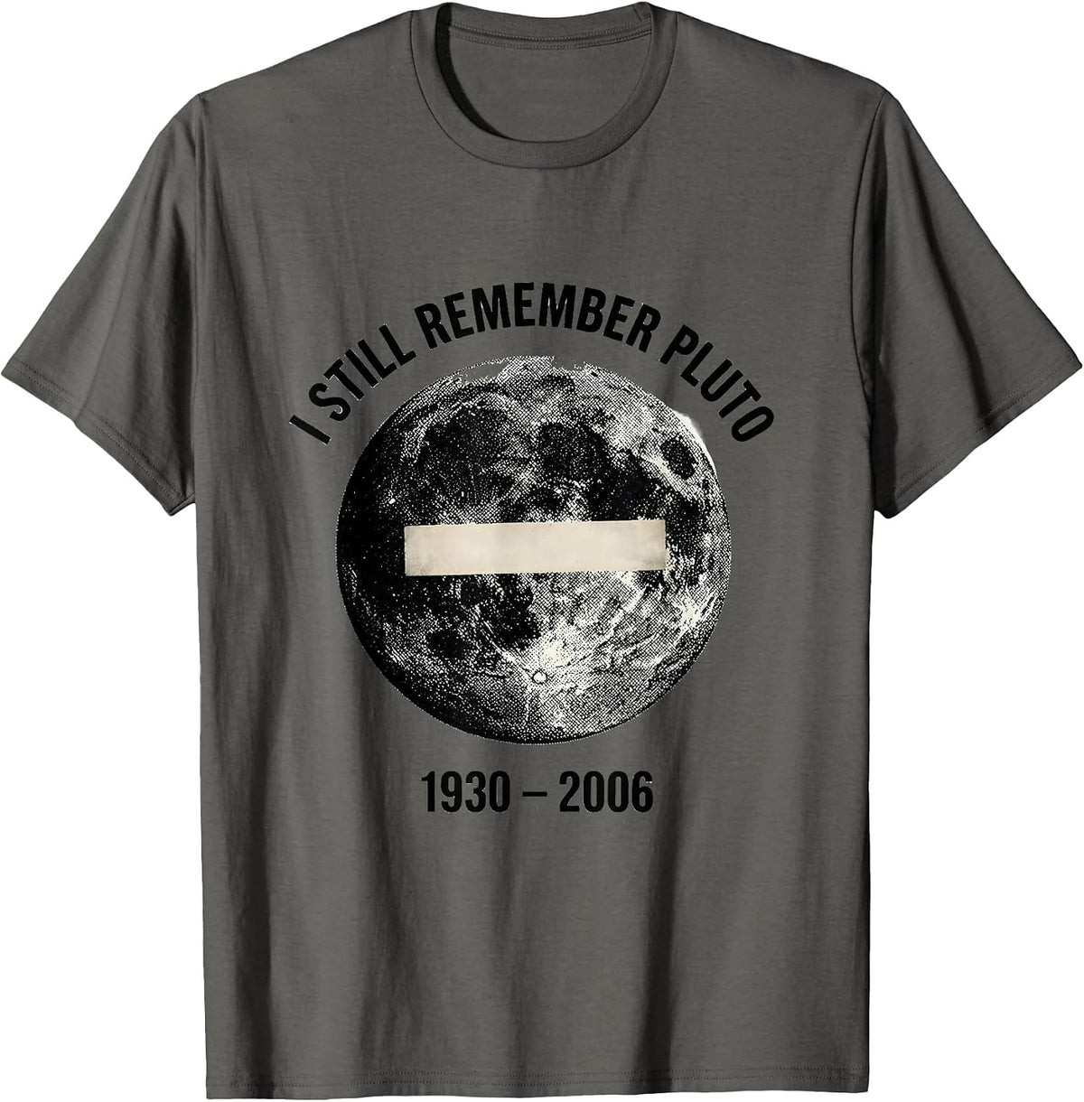 Men's I Still Remember Pluto 1930-2006 Vintage Retro Astronomy T-Shirt - Asphalt Grey