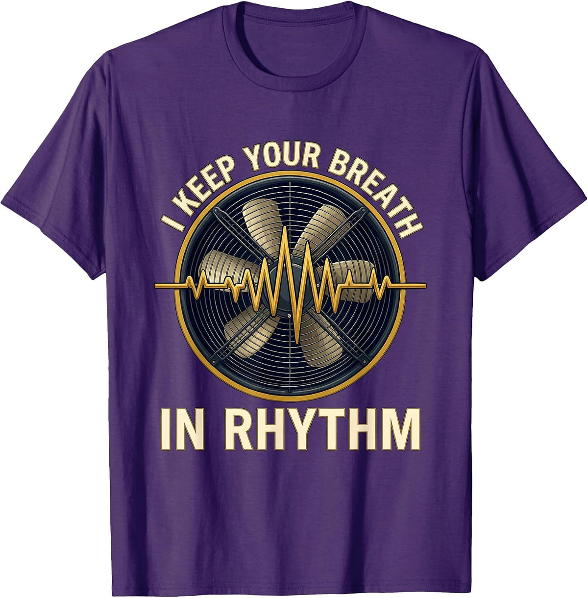 I Keep Your Breath In Rhythm Funny Respiratory Therapist RT T-Shirt - Purple
