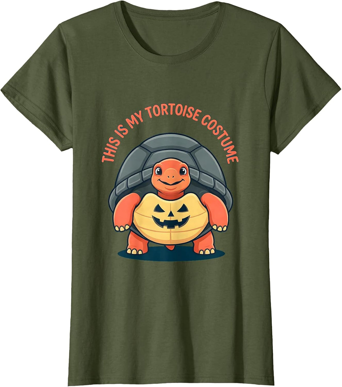 This Is My Tortoise Costume Funny Halloween Turtle Lover T-Shirt - Olive Green