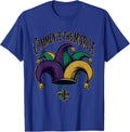 Commence The Misrule Screenprint Poster Mardi Gras Party T-Shirt - Royal Blue