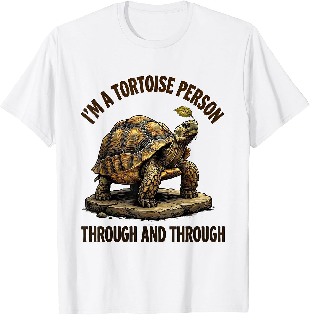 Men's I'm A Tortoise Person, Through And Through Funny T-Shirt - White