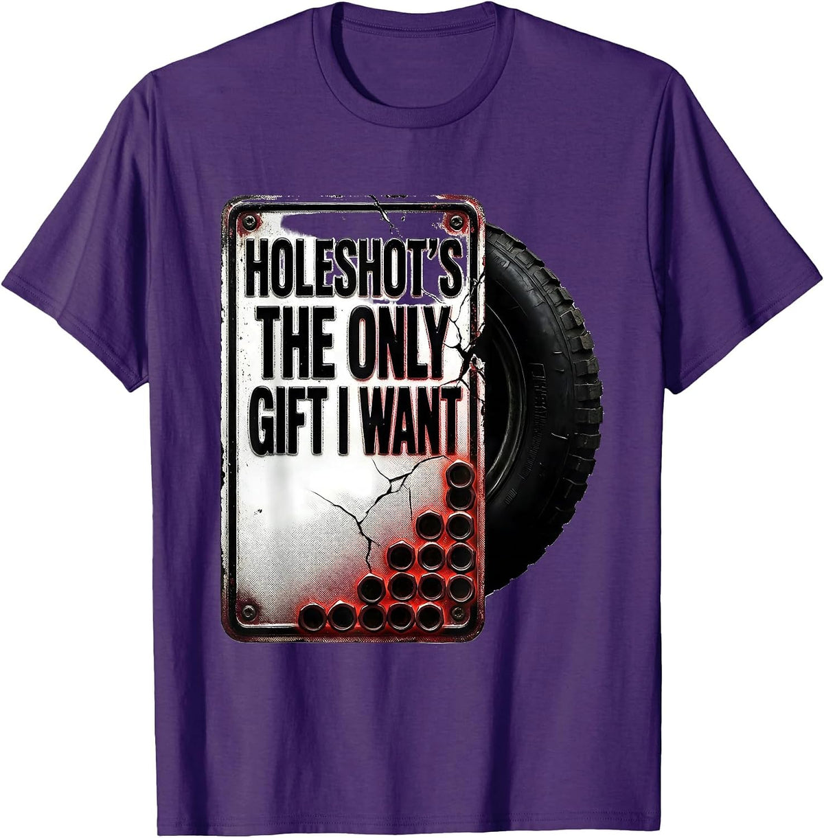 Men's Holeshot's The Only Gift I Want Bold RC Car Drag Racing T-Shirt - Purple