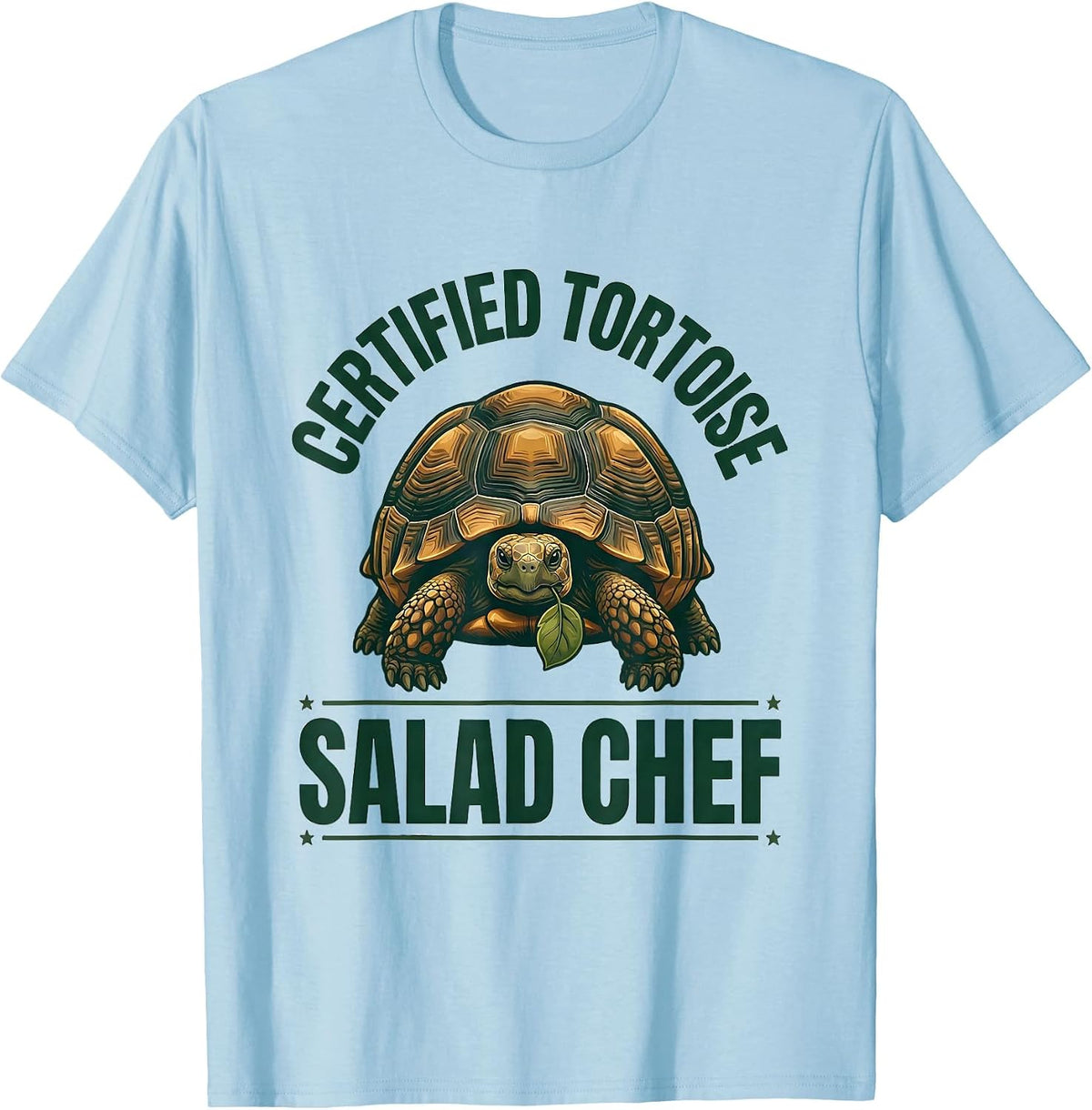 Men's Certified Tortoise Salad Chef Funny Tortoise Lover Animal T-Shirt - Baby Blue