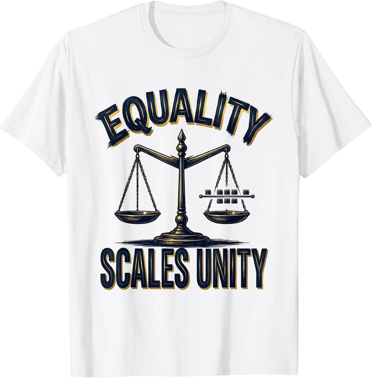 Men's Equality Scales Unity Antiracism Math Symbol Social Justice T-Shirt - White