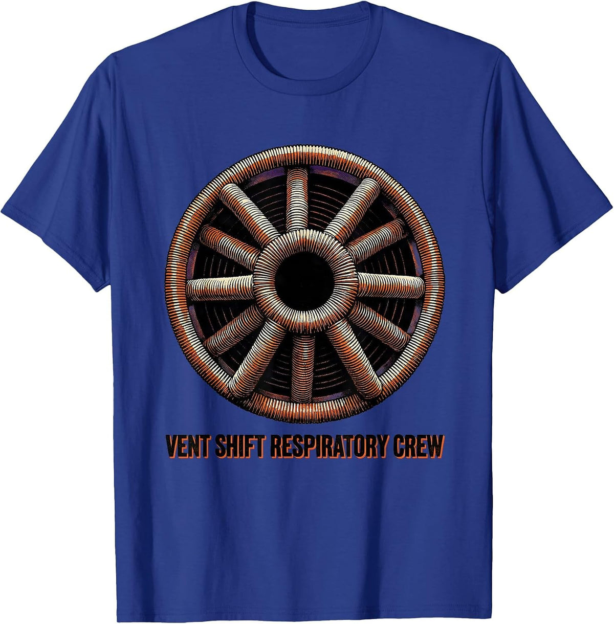 Vent Shift Respiratory Crew Halloween RT Crew Humor T-Shirt - Royal Blue