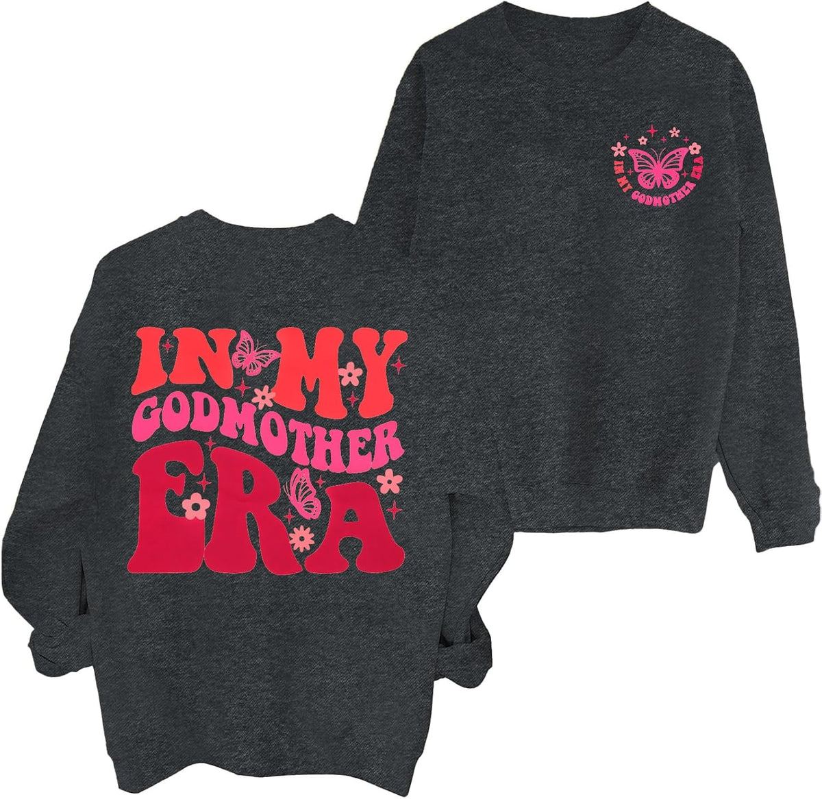 BANGELY In My Godmother Era Sweatshirt Women Funny Christian Sweater Godmother Proposal Gifts Casual Crewneck Long Sleeve