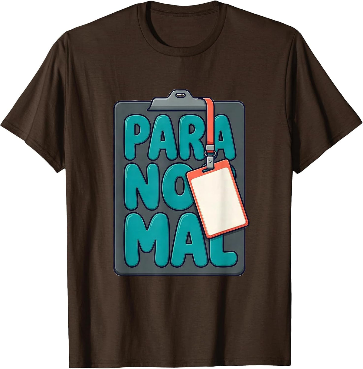 Para Normal Flat Vector Paraprofessional Paraeducator Humor T-Shirt - Brown