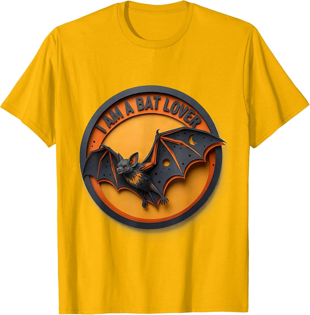 I Am A Bat Lover Funny Bat Wildlife Conservation Nature T-Shirt - Golden Yellow