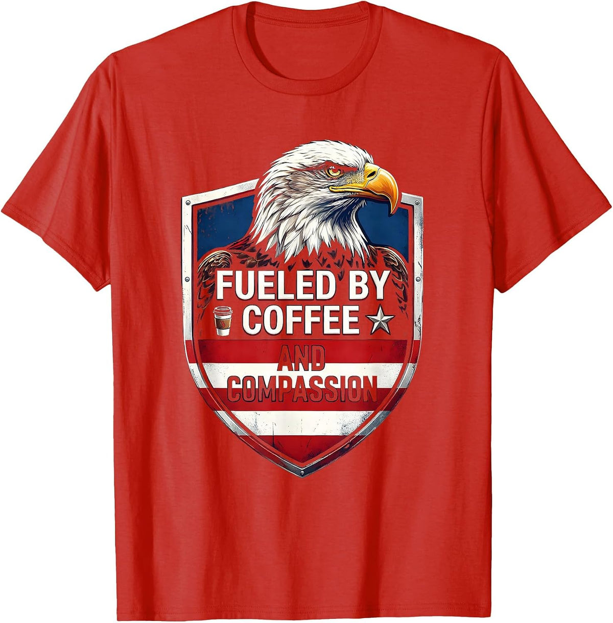 Men's Fueled by Coffee and Compassion Paraprofessional T-Shirt - Red