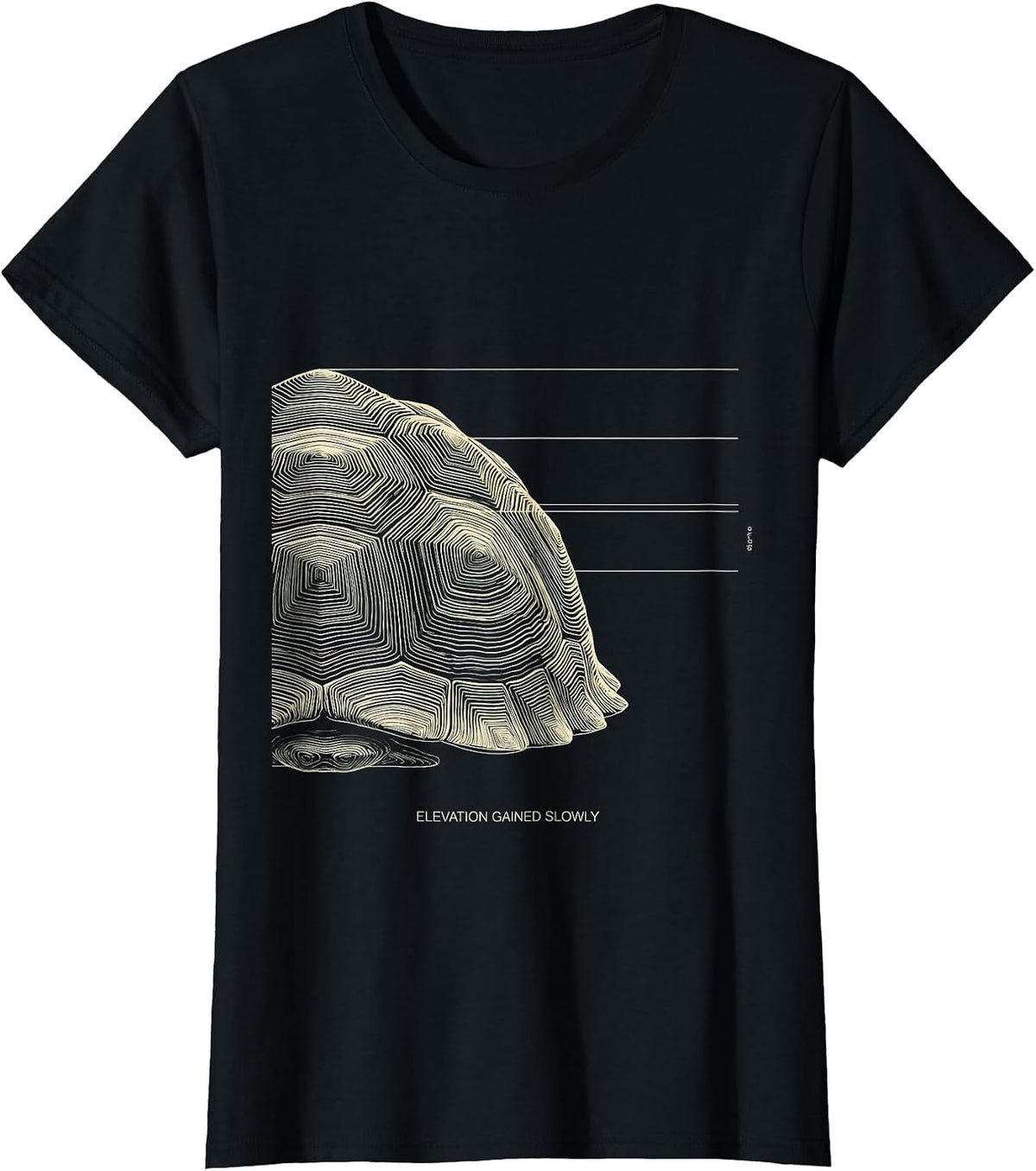 Elevation Gained Slowly Funny Tortoise Lover Animal Humor T-Shirt - Black