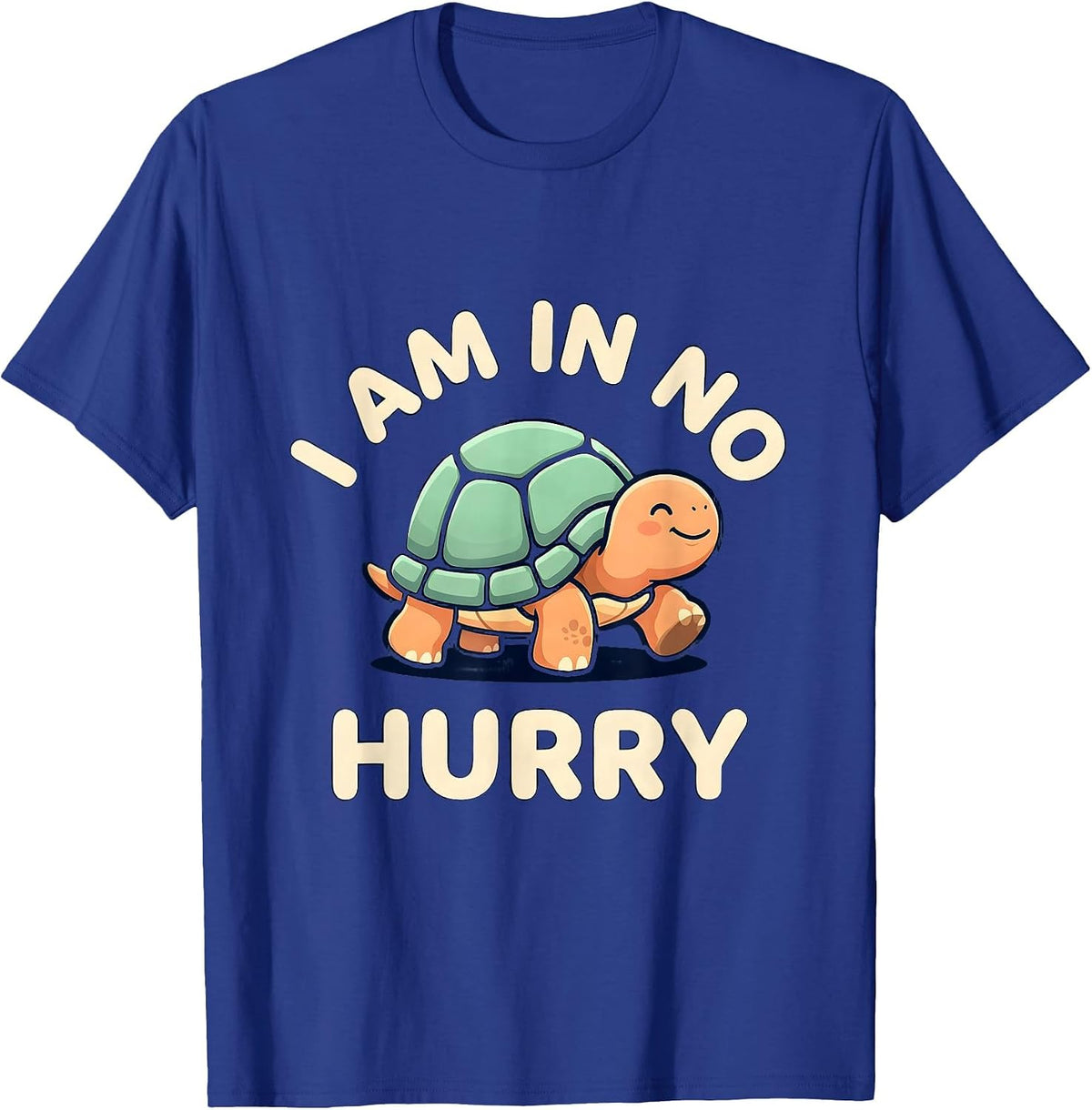 I Am In No Hurry Cute Kawaii Tortoise Lover Humor T-Shirt - Royal Blue