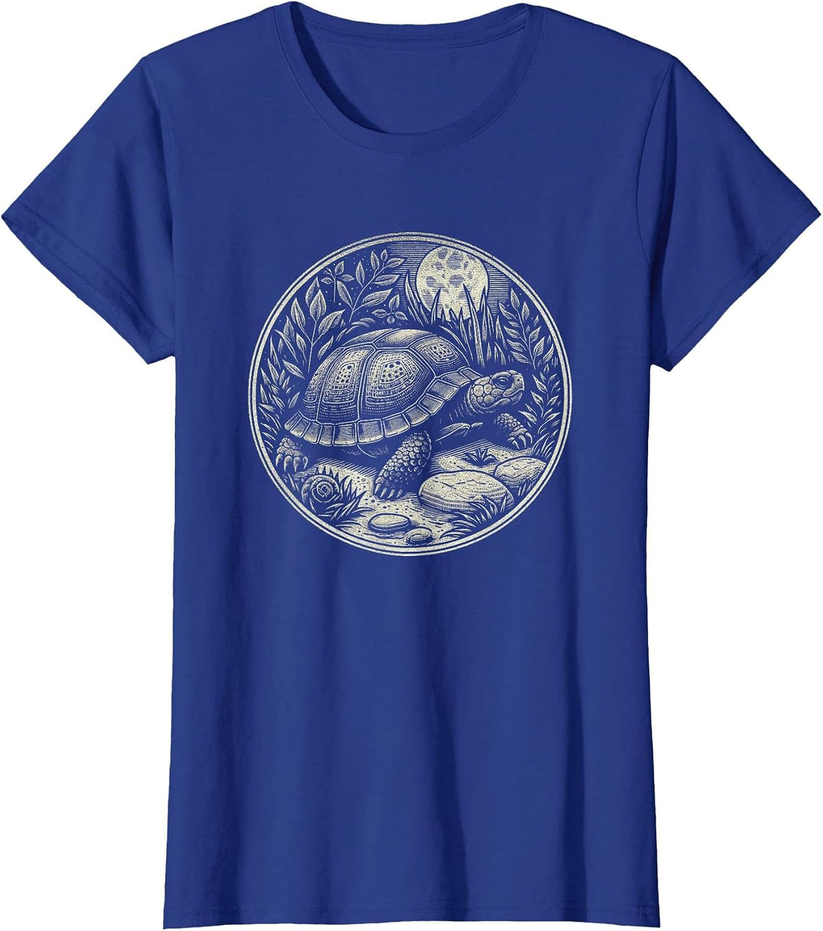 Canned Turtle Nature Scenes Graphic Design for Women T-Shirt - Royal Blue