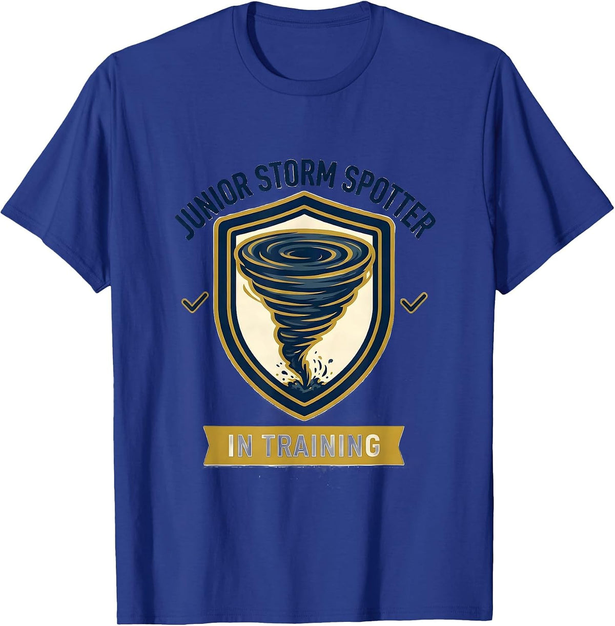 Junior Storm Spotter In Training Weather Enthusiast Kids T-Shirt - Royal Blue