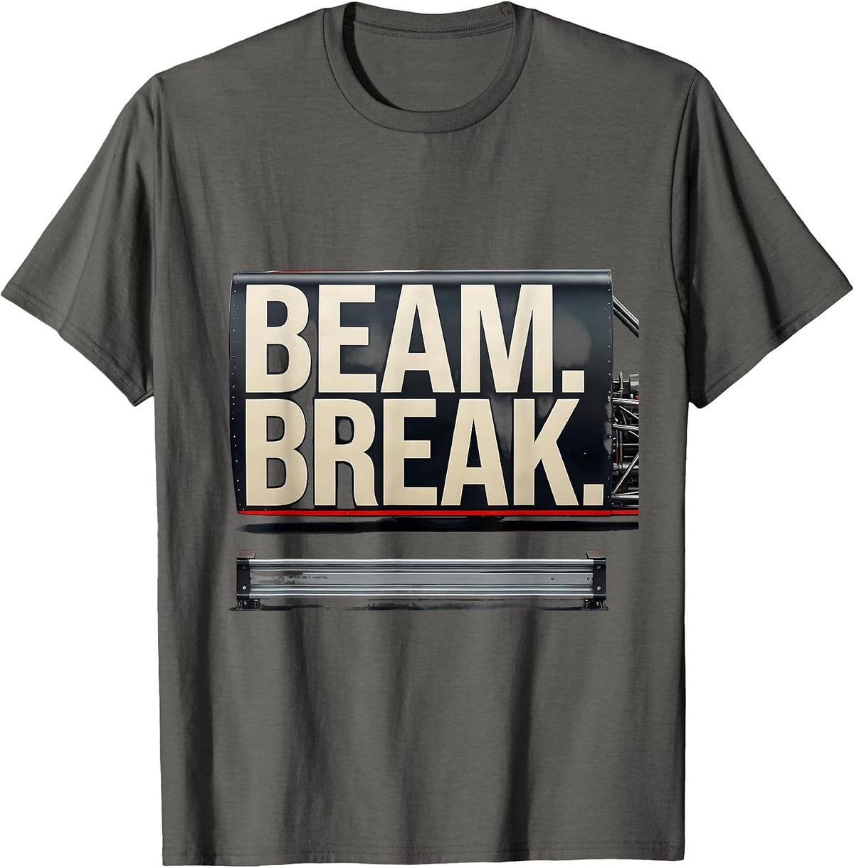 Men's Beam Break Drag Racing RC Car Racing Enthusiast Gift T-Shirt - Asphalt Grey