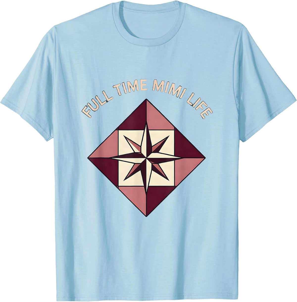 Men's Full Time Mimi Life Grandma Pride Design T-Shirt - Baby Blue