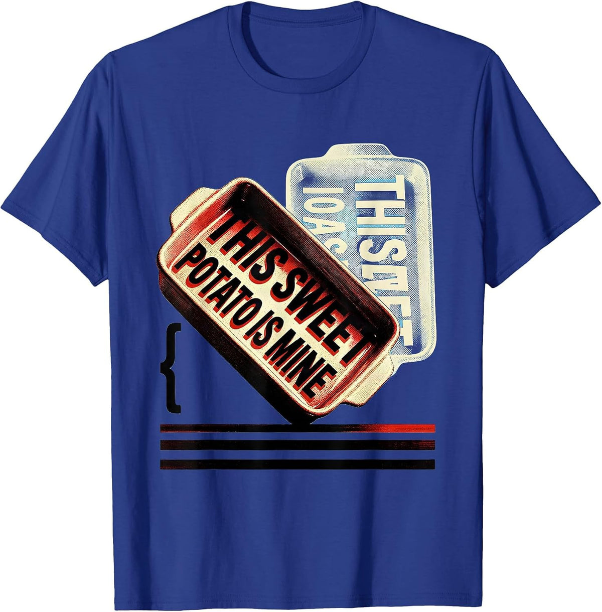 Men's This Sweet Potato Is Mine Funny Couples Matching T-Shirt - Royal Blue