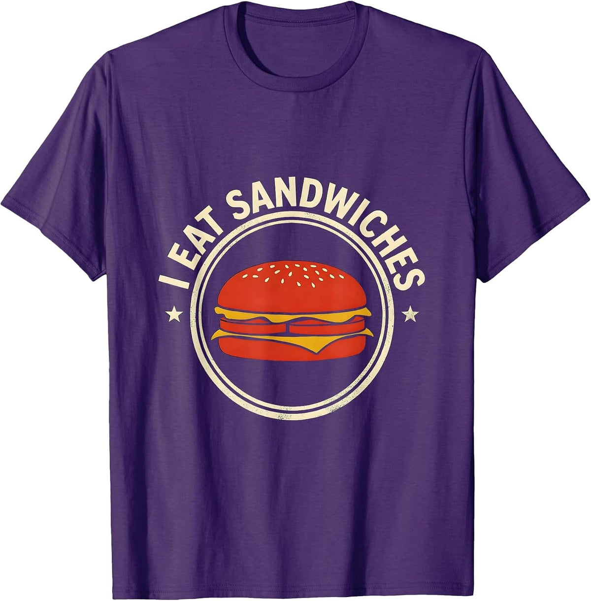 I Eat Sandwiches Funny Food Novelty Humor T-Shirt - Purple