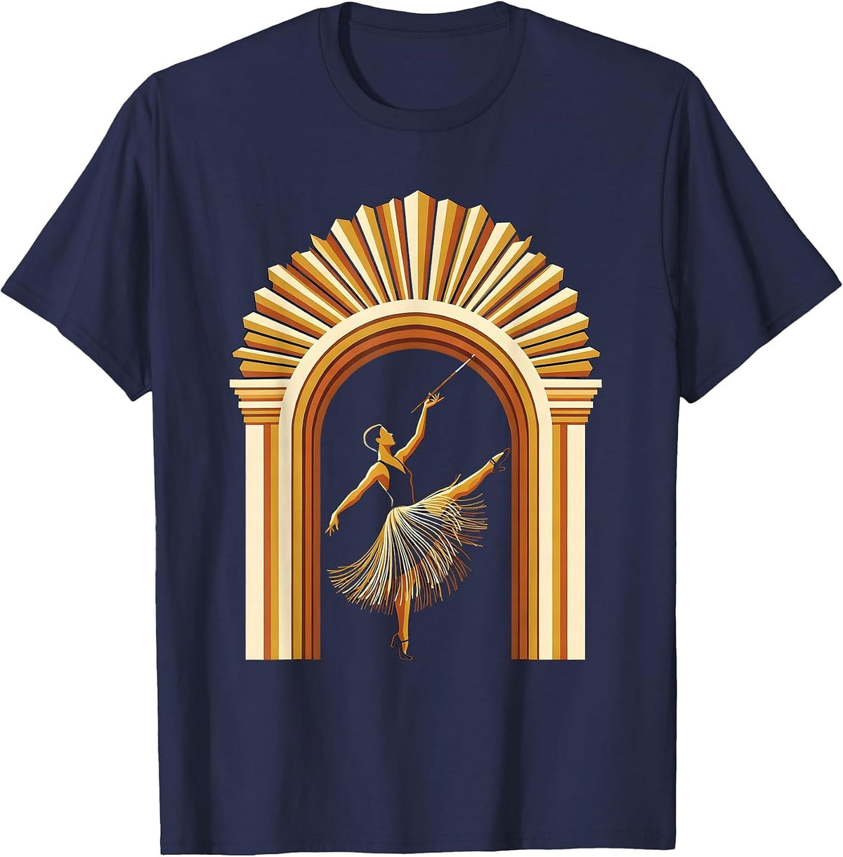 Art Deco Dancer Roaring 20s Party Costume T-Shirt - Navy Blue