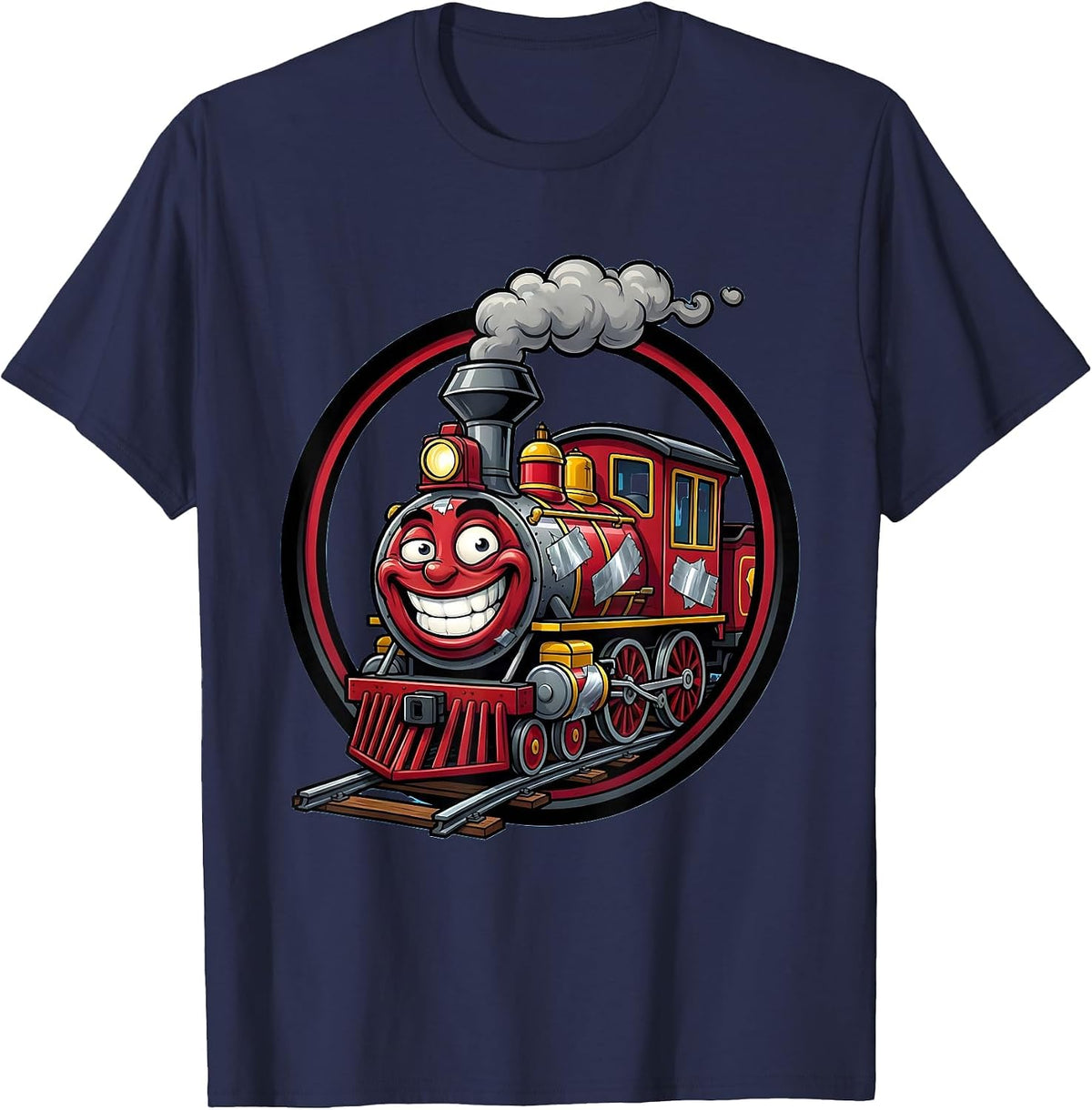 Men's Not Always a Train Wreck Duct Tape Engine T-Shirt - Navy Blue