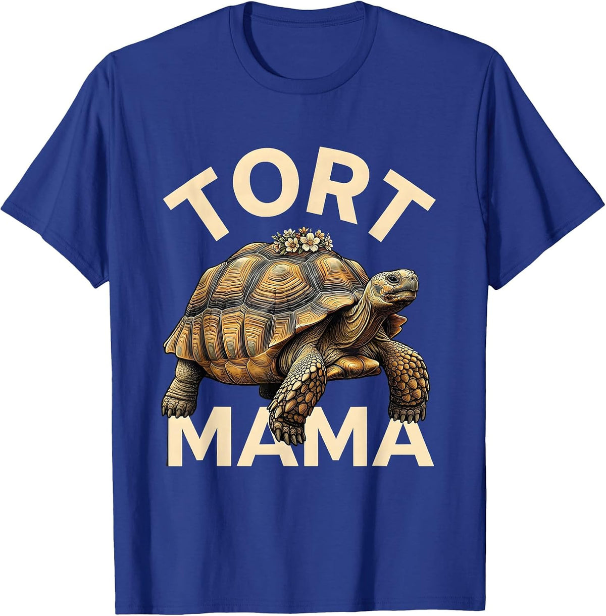 Men's Tort Mama Funny Sulcata Tortoise Pet Mom Reptile Lover T-Shirt - Royal Blue