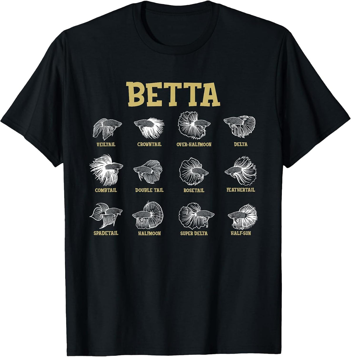 Siamese Fighting Fish Lover Aquarium Keeper Betta Fish T-Shirt - Black