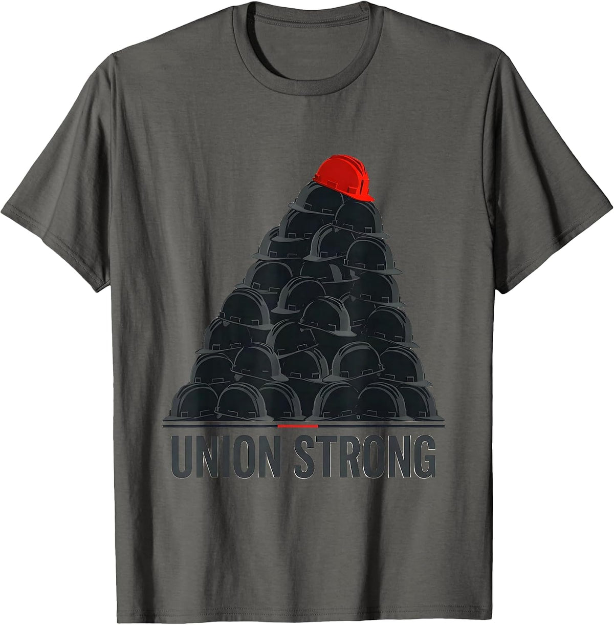 Men's Union Strong Skilled Trades Labor Day Union Worker Pride T-Shirt - Asphalt Grey