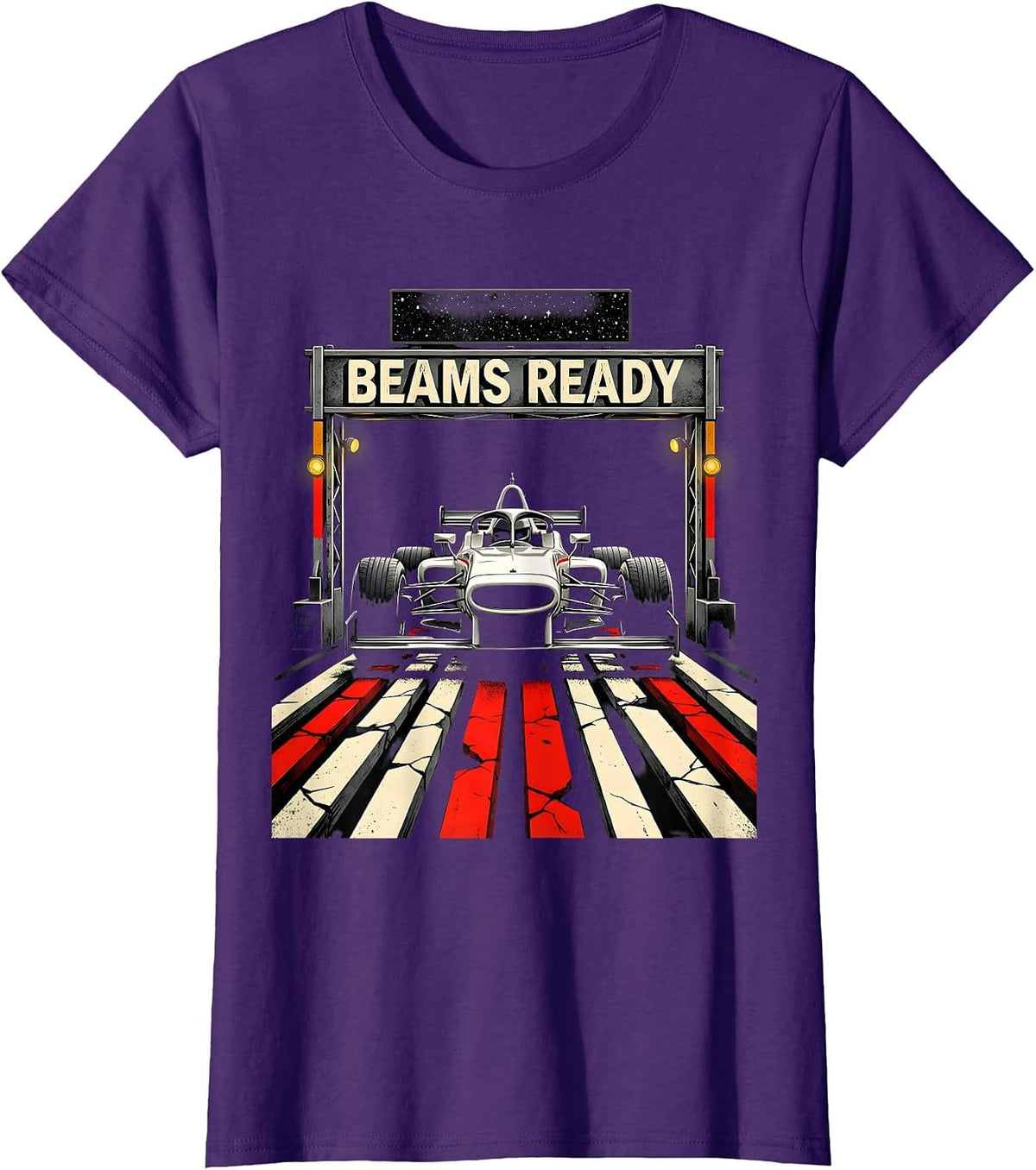 Women's Beams Ready Patriotic RC Car Racing Sprint Car Hobbyist Gift T-Shirt - Purple