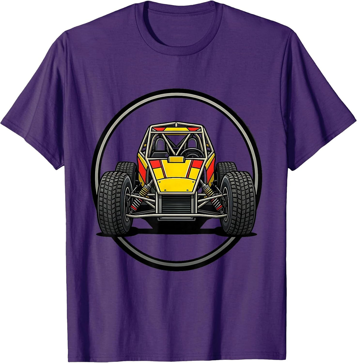 Men's Dirt Track Sprint Car Racing Enthusiast Patriotic Hobbyist T-Shirt - Purple