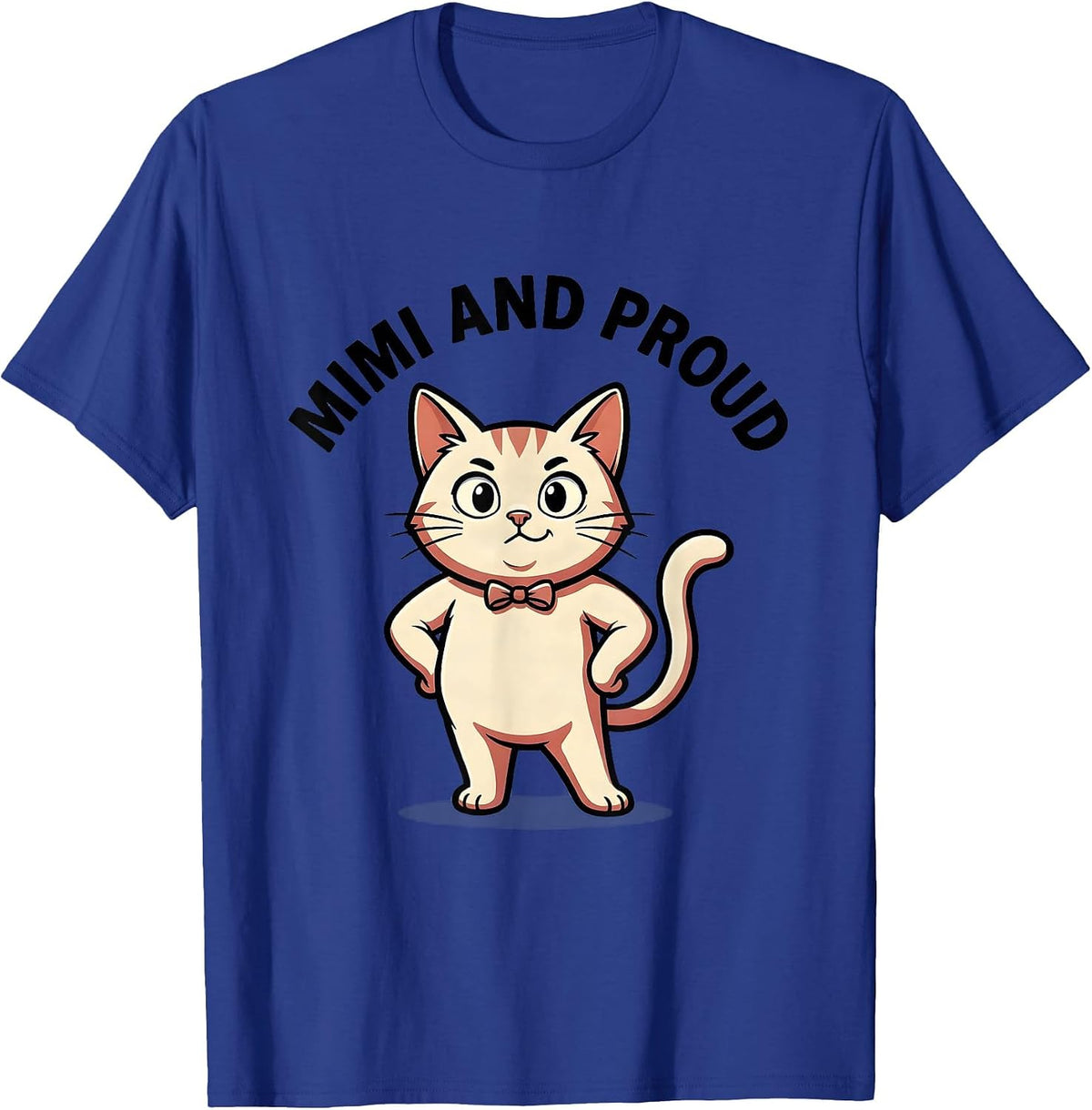 Mimi And Proud Grandma Design T-Shirt - Royal Blue