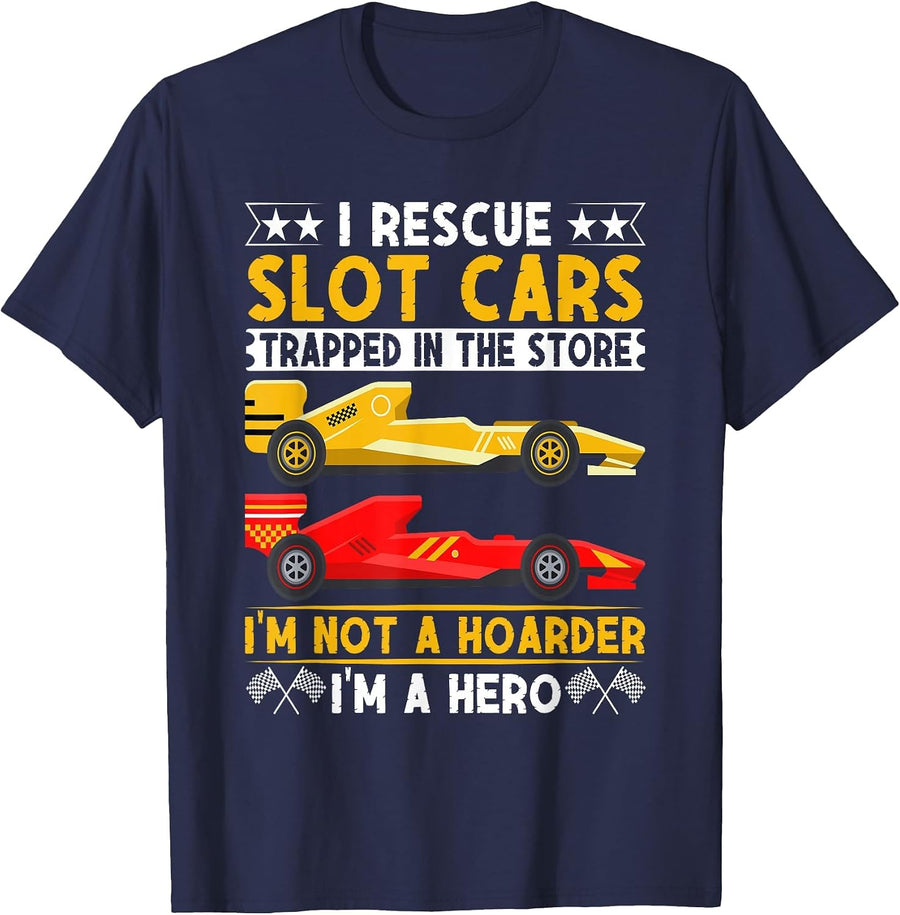 Slot Car Customizing Slotcars & Slot Car Racing Racer T-Shirt - Navy Blue