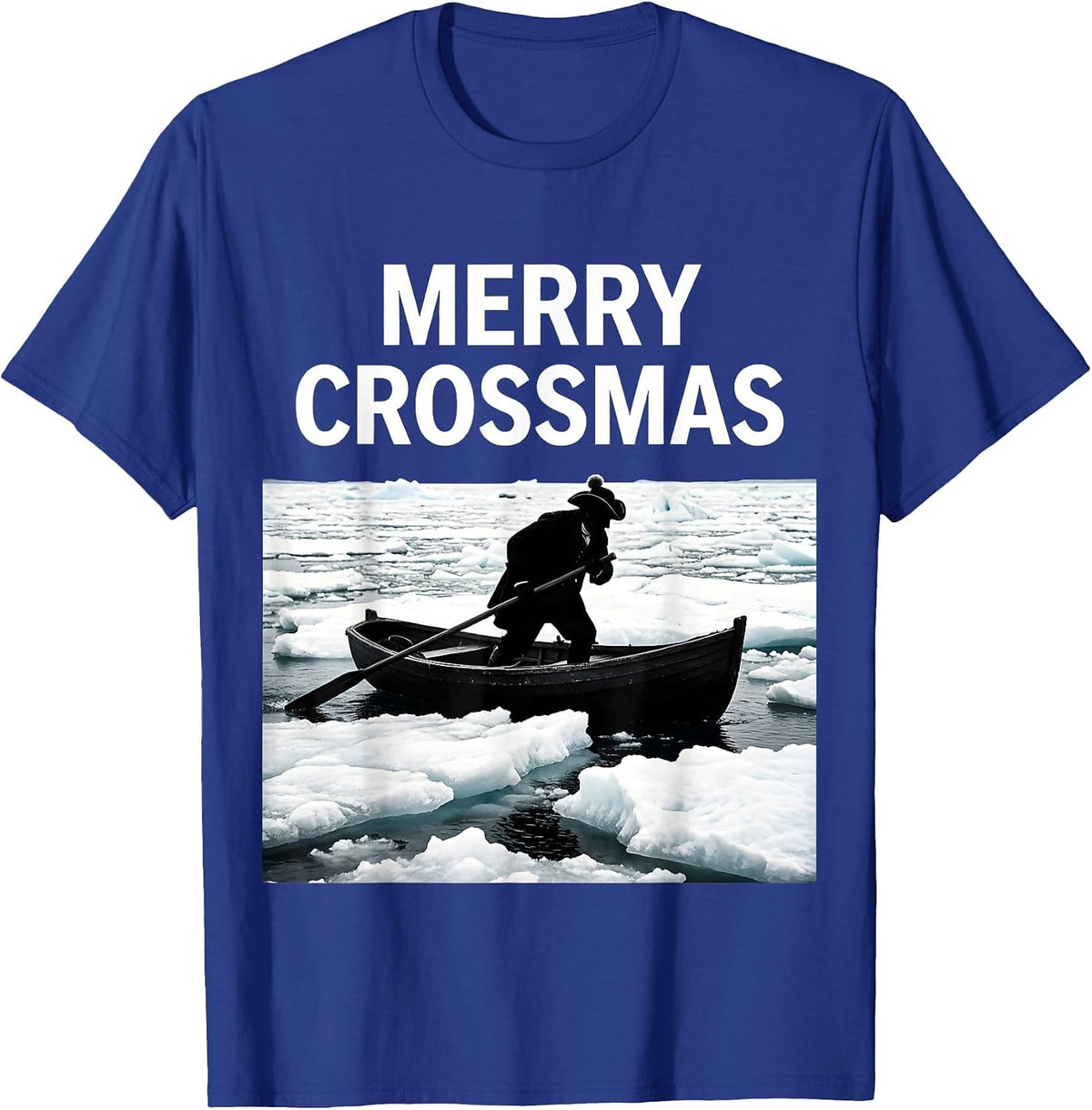 Merry Crossmas Historic Washington Crossing 250th T-Shirt - Royal Blue